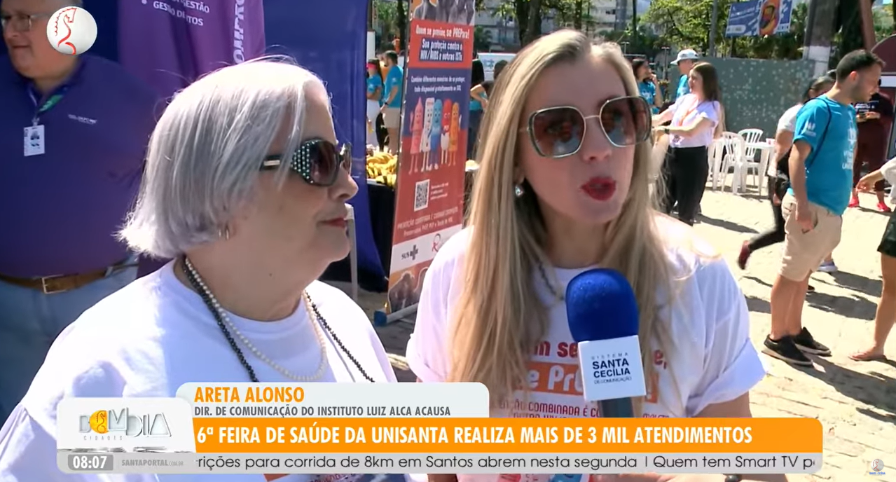 Feira de Saúde da Unisanta leva cuidados e prevenção à comunidade de Santos